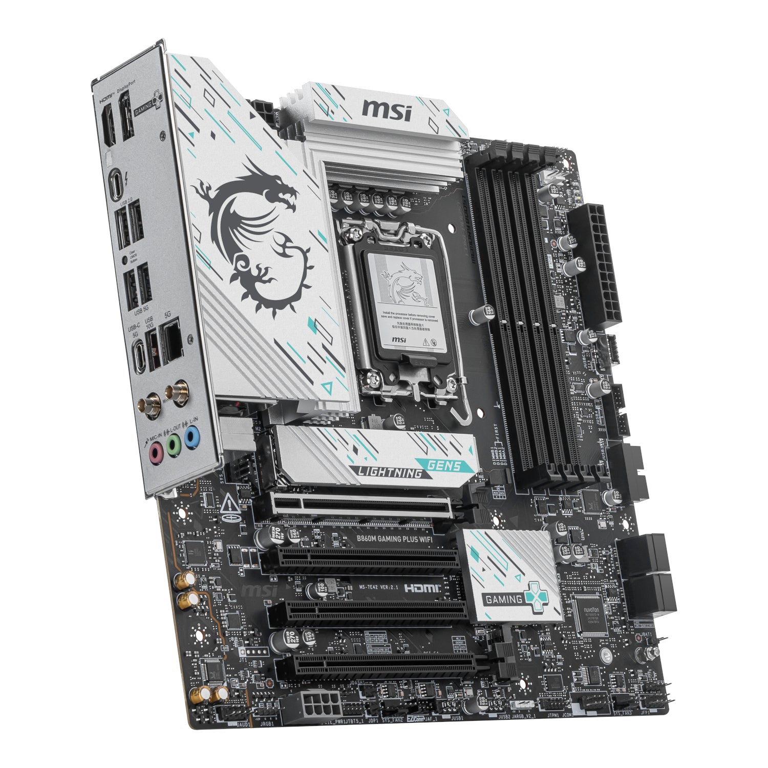 MSI B860M Gaming PLUS WIFI Intel LGA1851 DDR5 M-ATX Motherboard – image 3