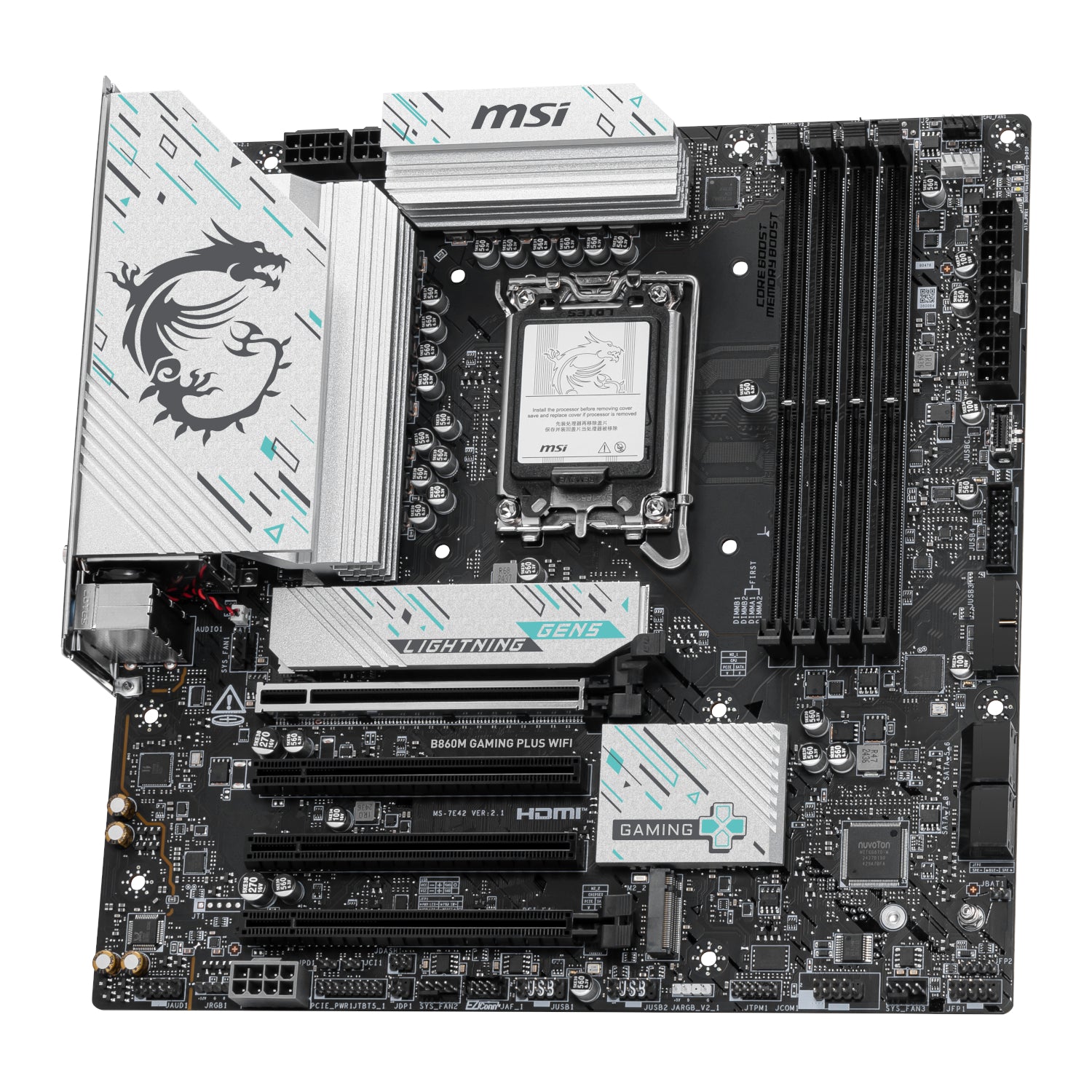MSI B860M Gaming PLUS WIFI Intel LGA1851 DDR5 M-ATX Motherboard – image 4