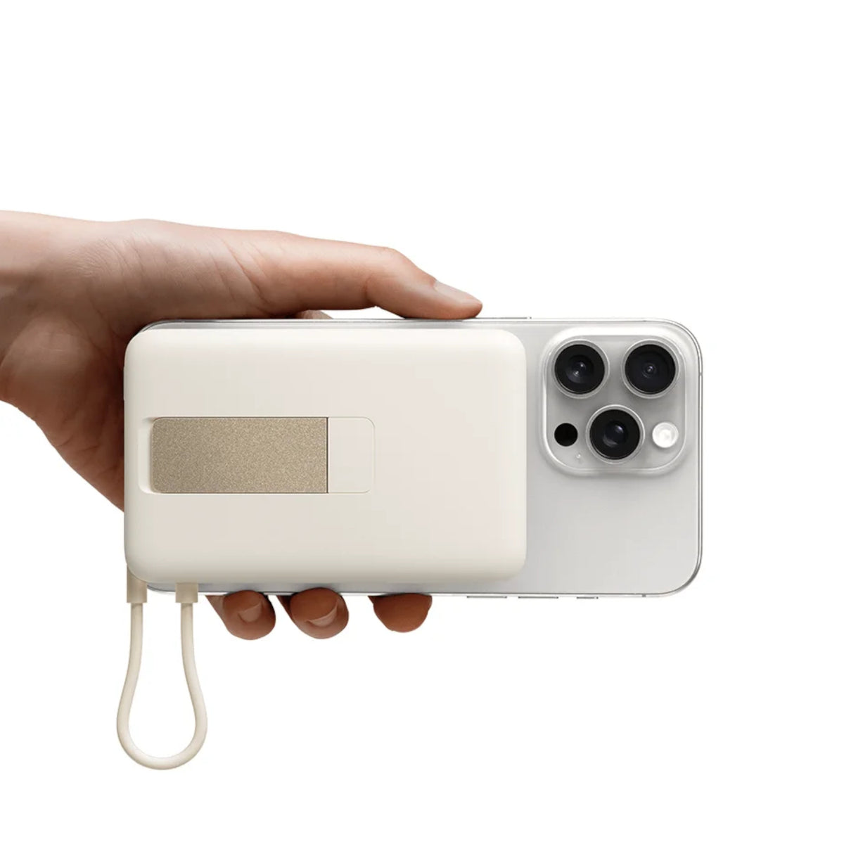 Xiaomi Magnetic Power Bank 10000mAh with Built-in Stand - Beige – image 3