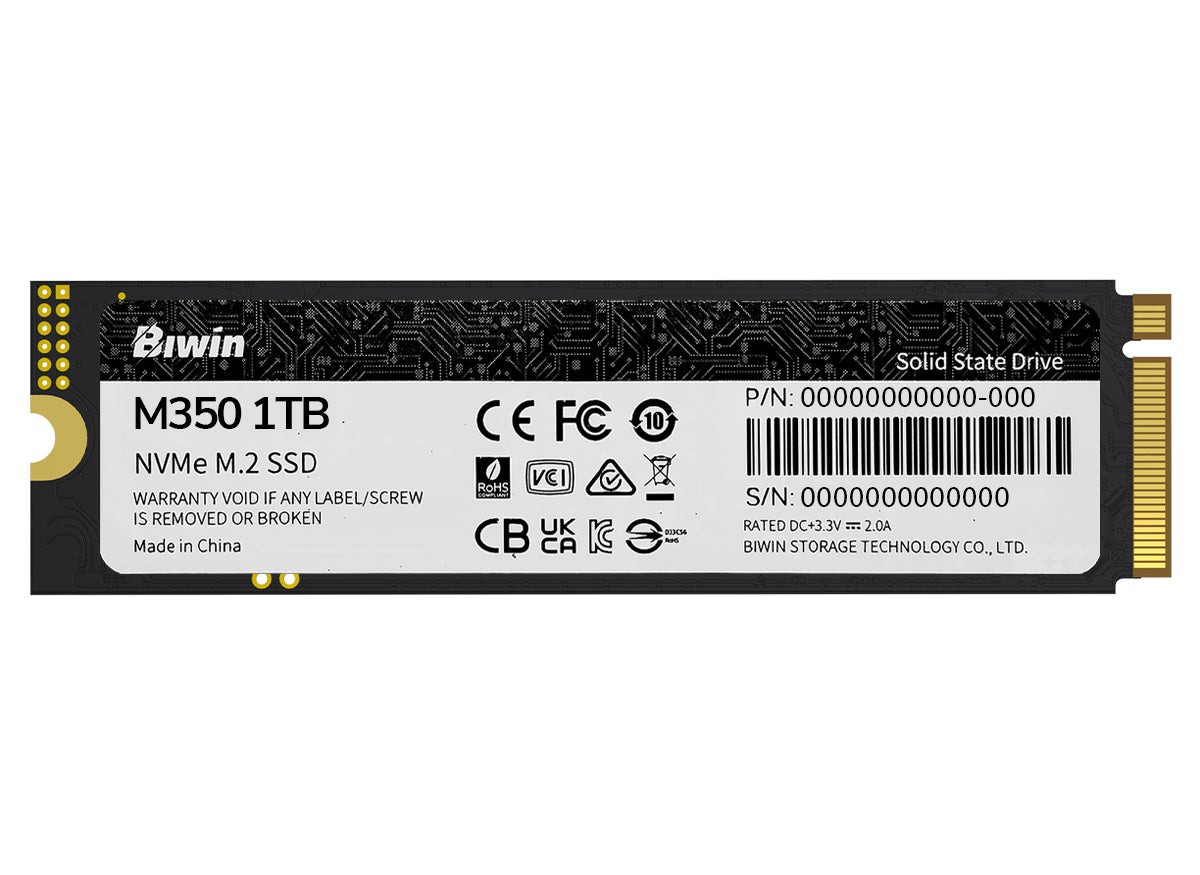 Biwin 1TB PCIe 4.0 M.2 2280 SSD | BM350NN01TB-RGX
