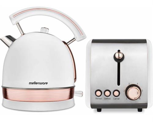 Mellerware Stainless Steel White with Rose Gold Trimming 2