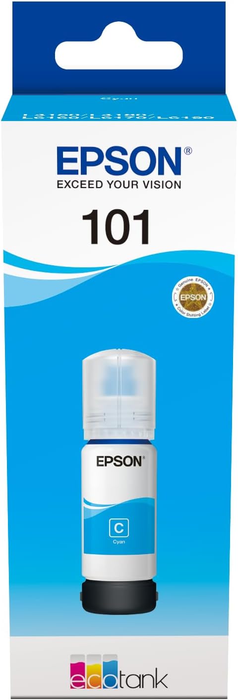 The Epson EcoTank Cyan Ink Bottle (70ml)