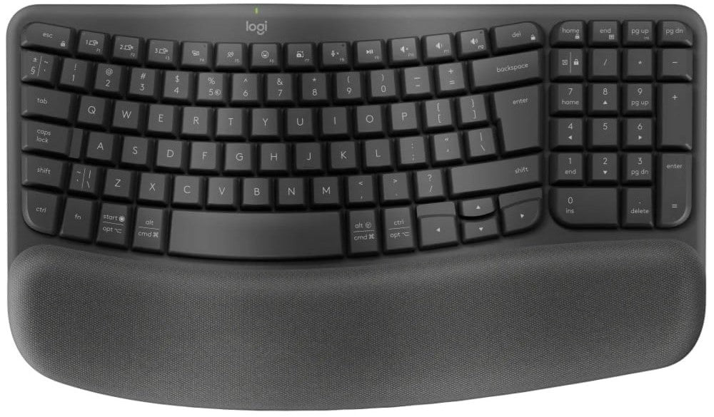 Logitech Wave Keys Wireless Ergonomic Keyboard