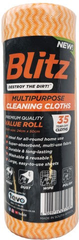 Tevo Blitz 35 Pack Roll Premium Multipurpose cleaning Cloths - image 2