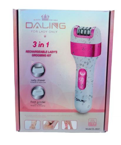 Daling 3- in-1 Rechargeable Ladies Grooming Kit