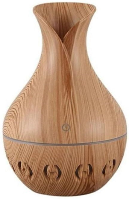 Casey Ultrasonic Aroma Humidifier Light Hollow Wood Grain