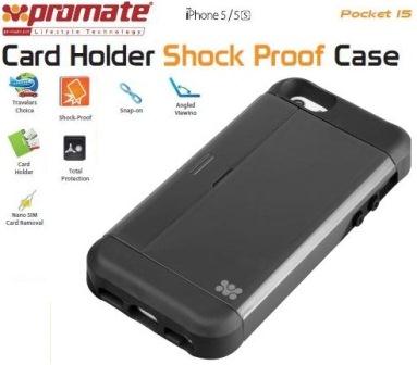 Promate Grey Pocket iPhone 5 Shock Proof rubberized case