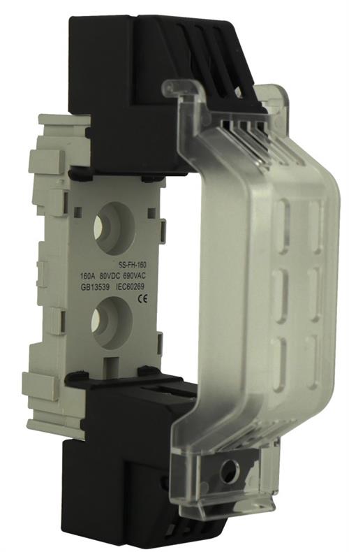 Solarix NT00 Rail Mount 1 Pole 160A Single Unit DC Fuse Holder