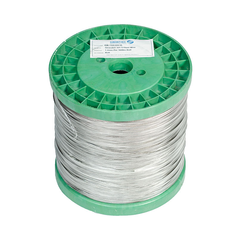 Braided Wire - 304 1.2mm Stainless Steel / 1600m EW-TSS30416