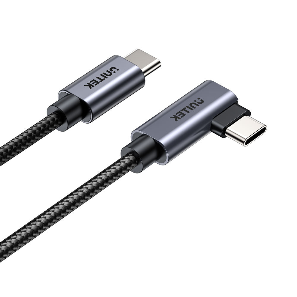 UNITEK C14123BK 0.5M 100W TYPE-C 90° CABLE