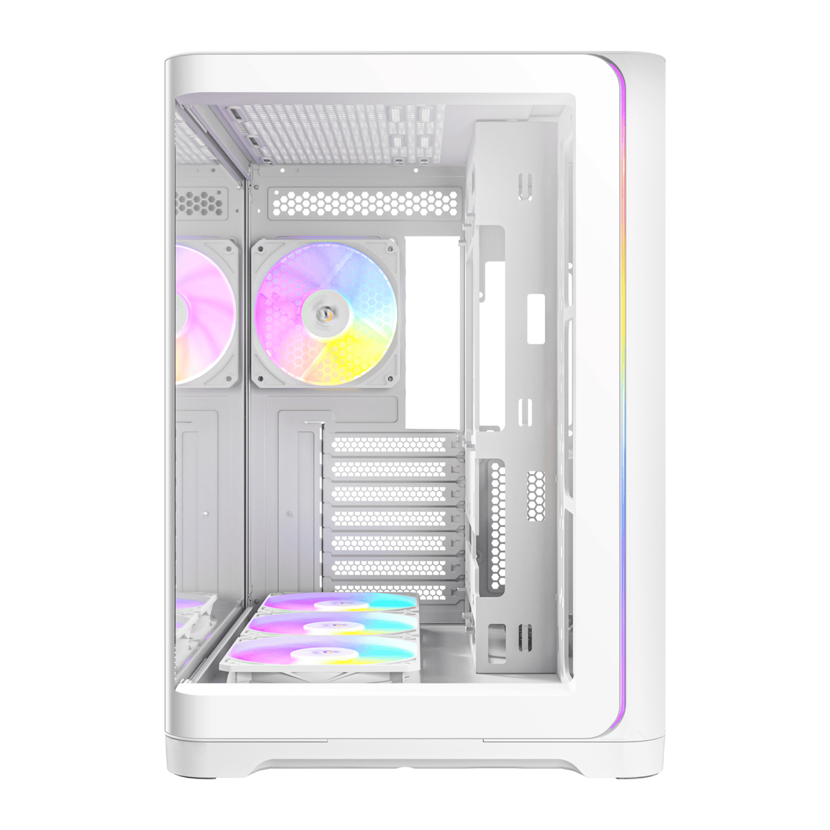Antec C5 CURVED ARGB ATX | Micro-ATX | ITX ARGB Dual Chamber Mid-Tower Gaming Chassis - White – image 2