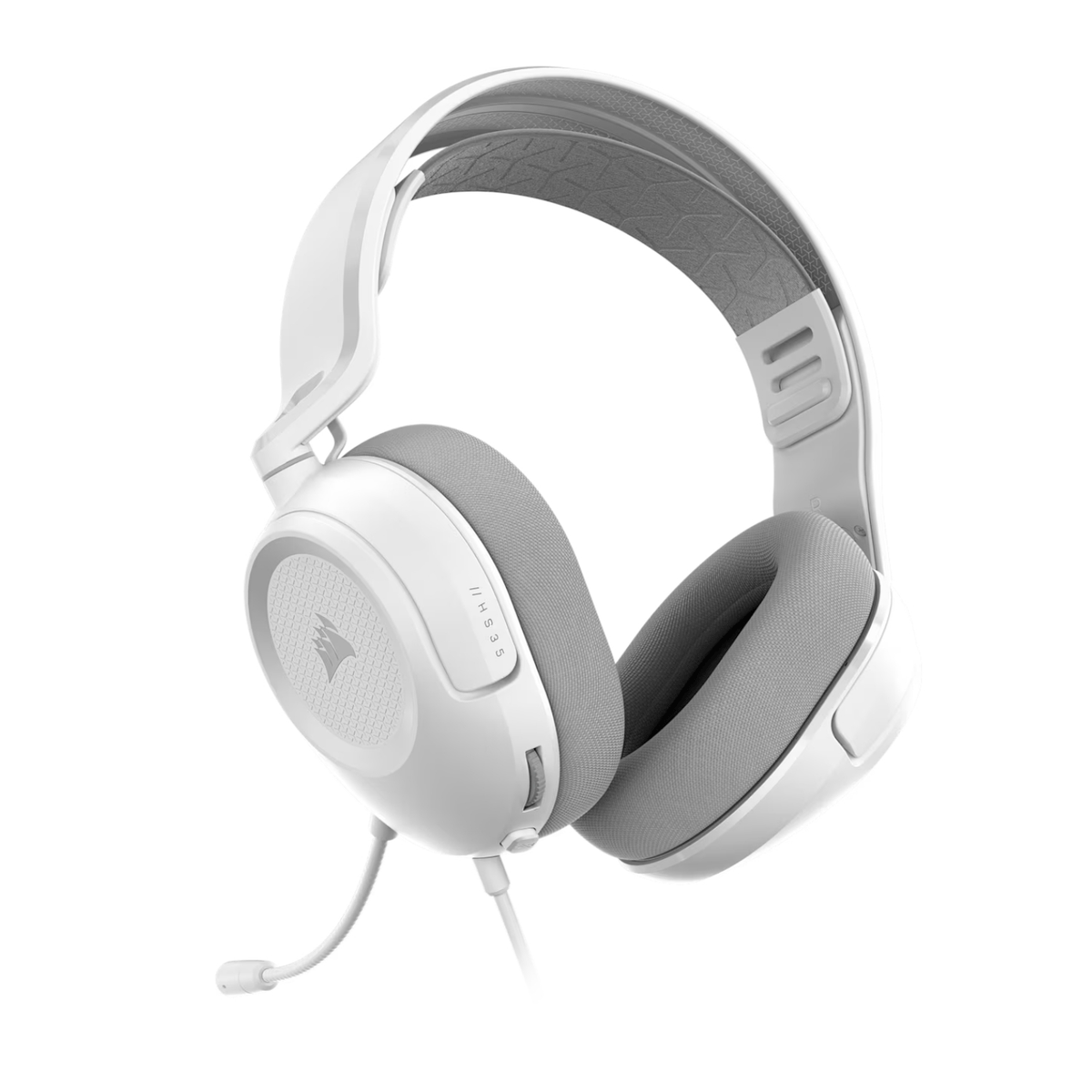 Corsair HS35 v3 Wired Gaming Headset - White – image 2