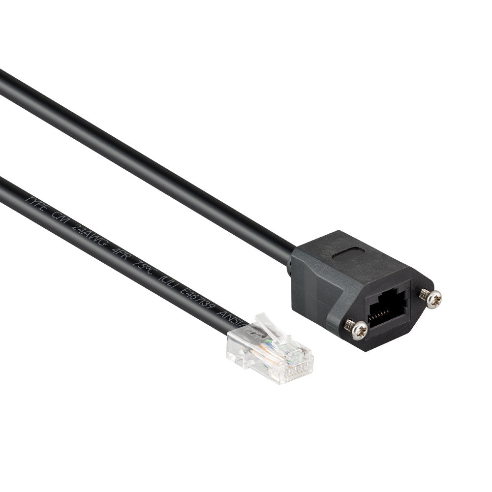 0.6M CAT6 PANEL MOUNT MALE TO FEMALE CABLE