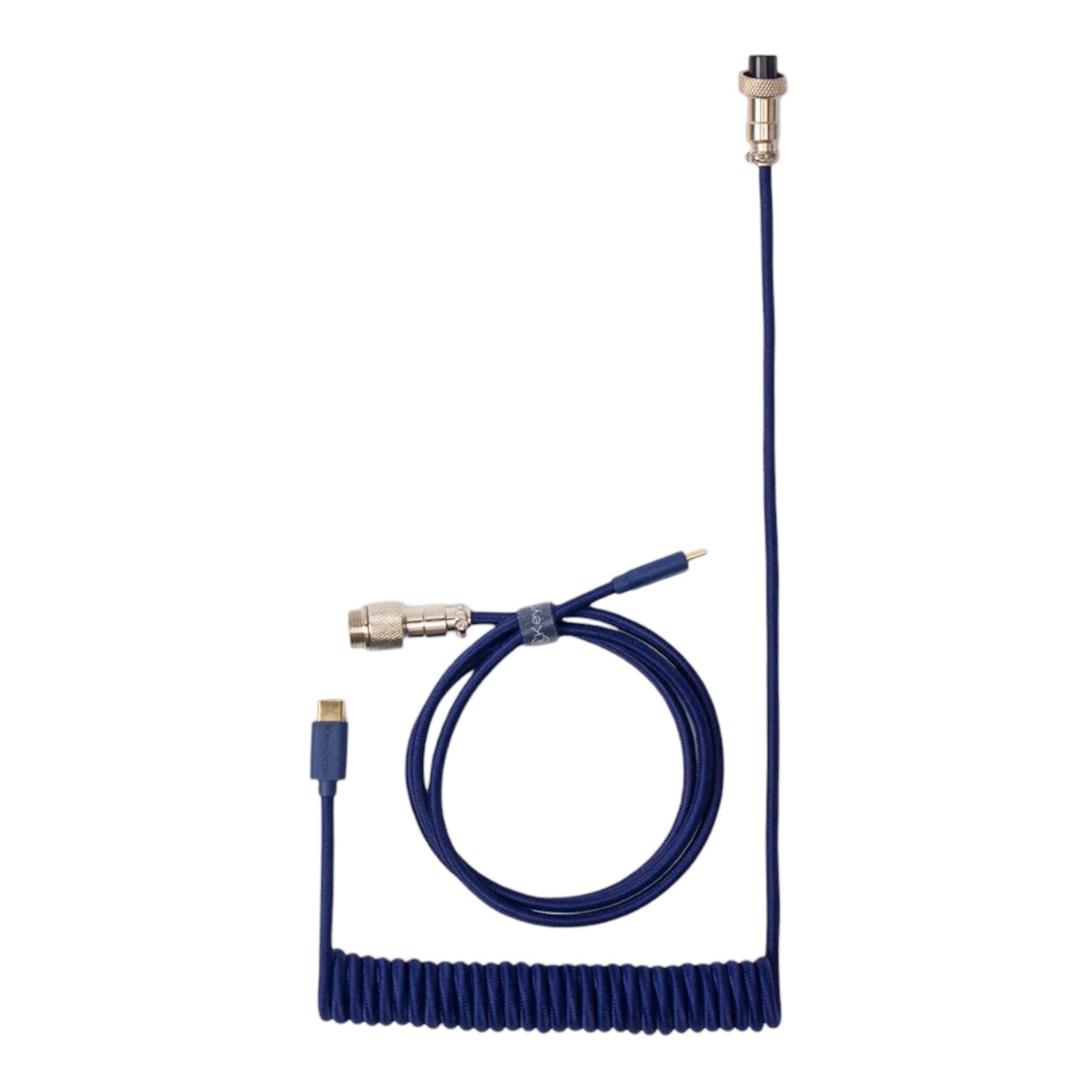 Keychron Coiled Aviator Blue Cable – image 2