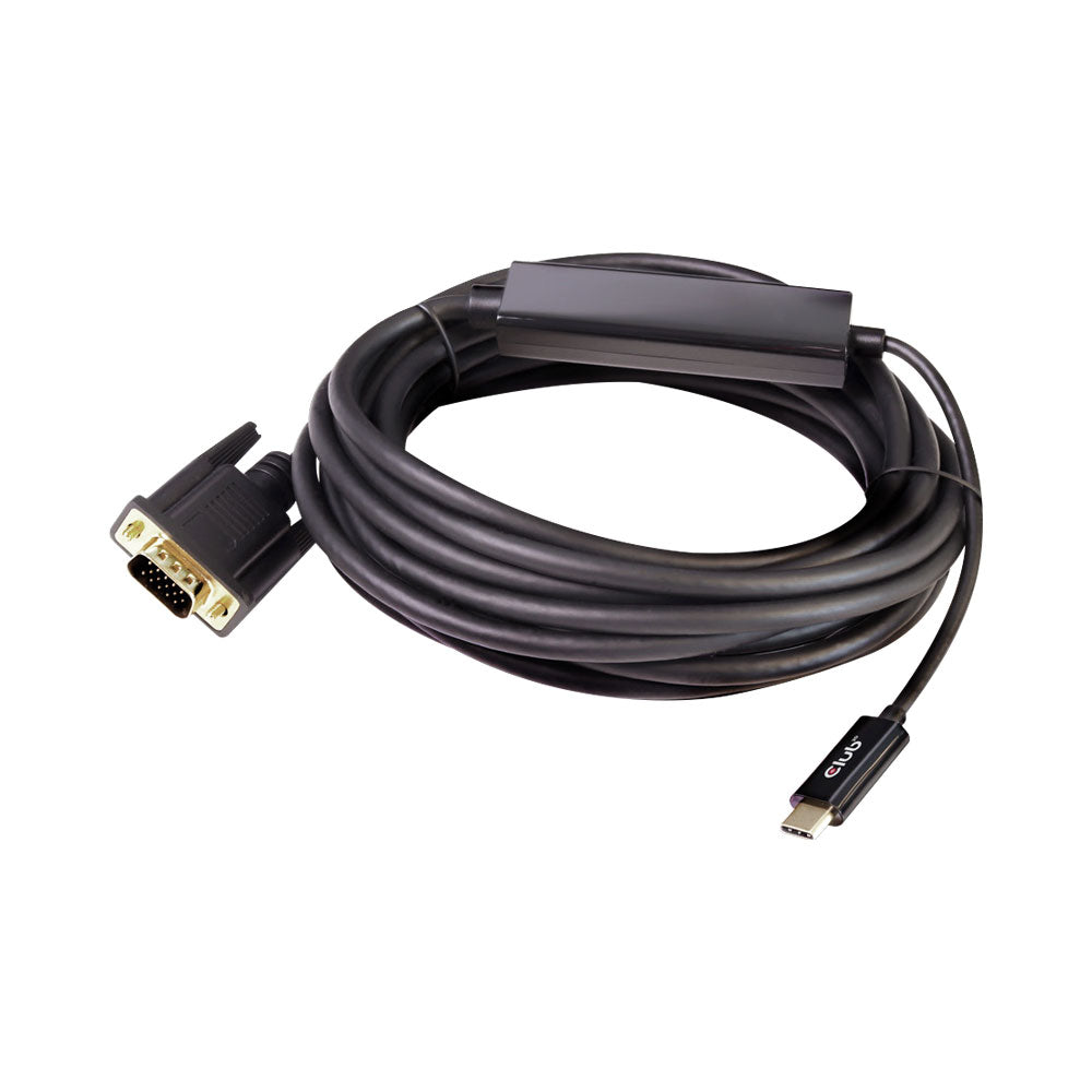 5M USB TYPE-C TO VGA ACTIVE CABLE MALE TO MALE