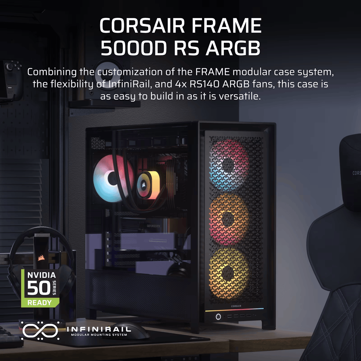 Corsair FRAME 5000D RS High-Airflow Mid-Tower PC Case - Black – image 2