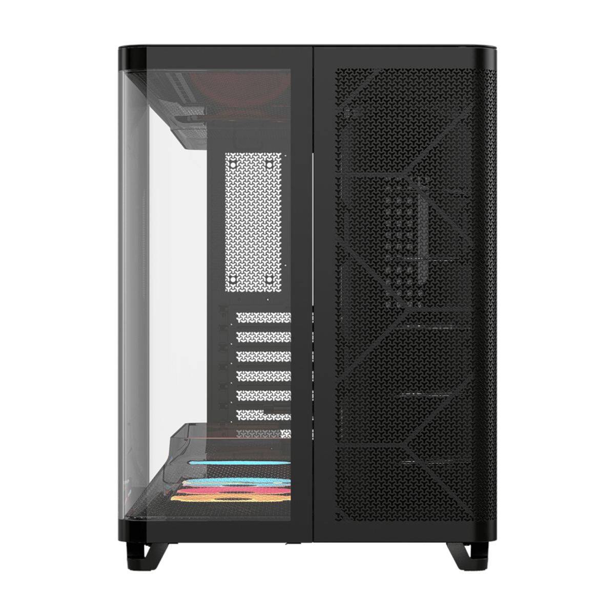 Corsair AIR 5400 LX-R RGB iCUE LINK Triple Chamber Mid-Tower PC Case - Black – image 2