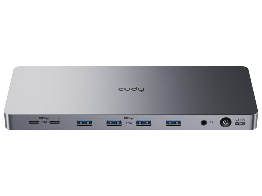 Cudy Dual 4K 10Gbps USB-A & USB-C Gigabit Ethernet Docking Station
