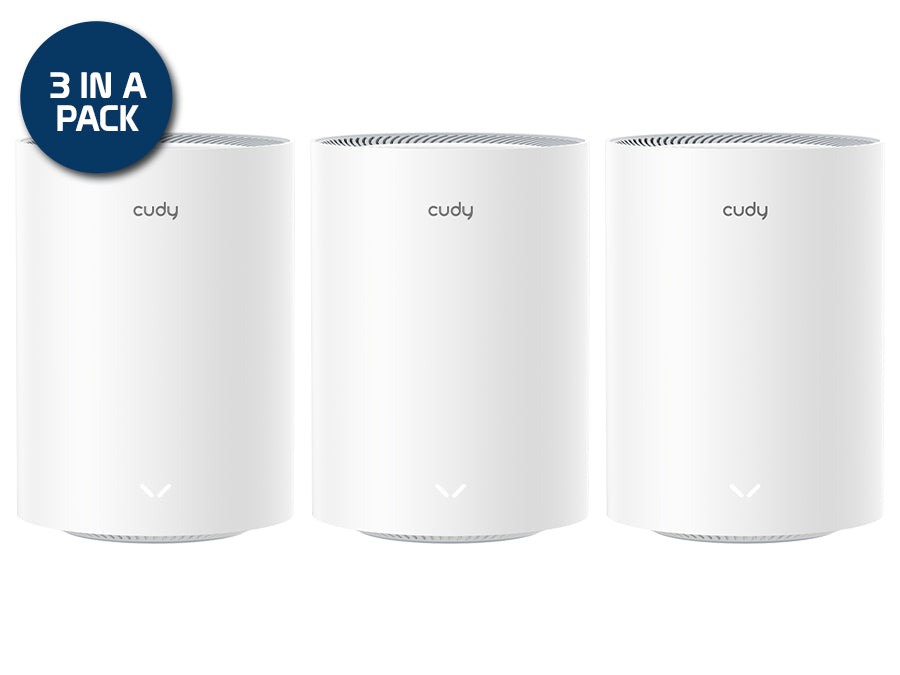 Cudy Dual Band WiFi 7 3600Mbps Gigabit Mesh Router | M3600 (3-Pack)