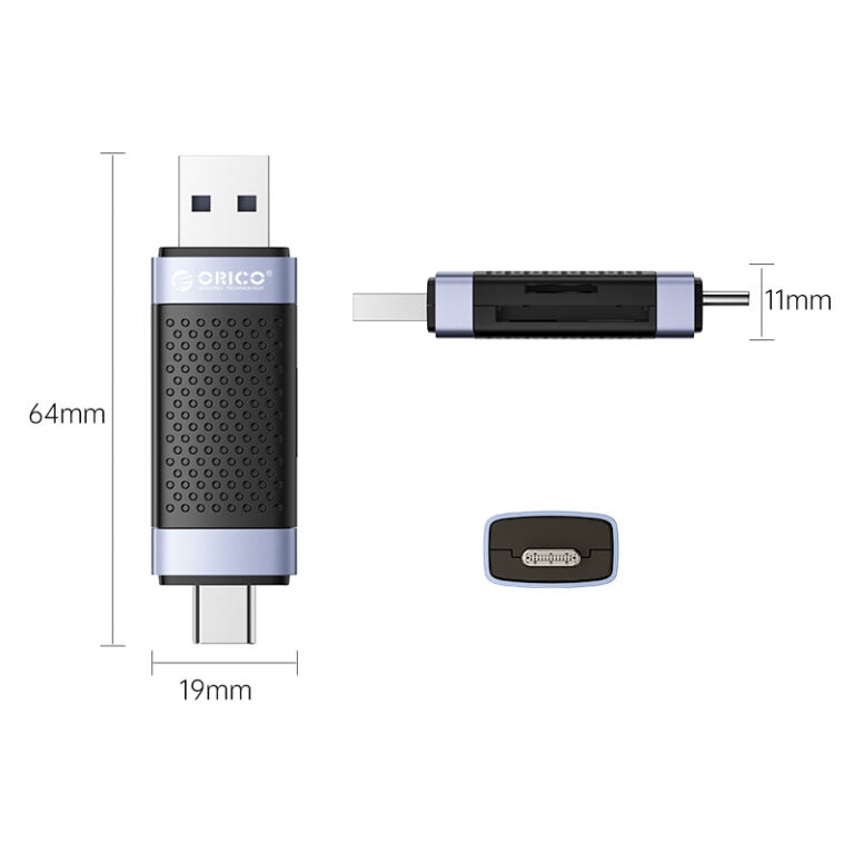 ORICO CARD READER USB3.0 DUAL OUTPUT Type-C and USB-A