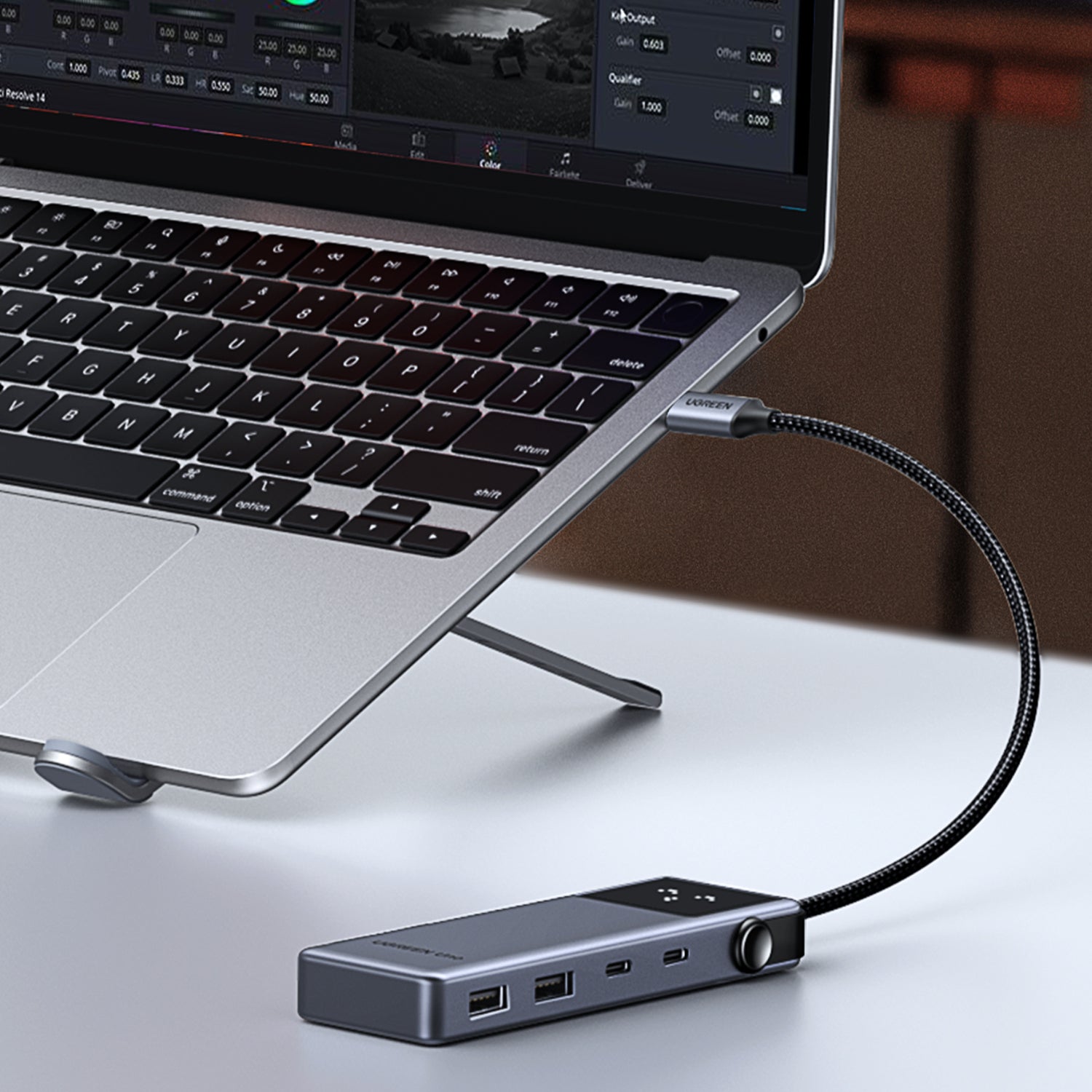 UGREEN 6-in-1 Type-C Hub with 4K HDMI, 100W PD and 10Gbps USB Ports – Grey – image 2