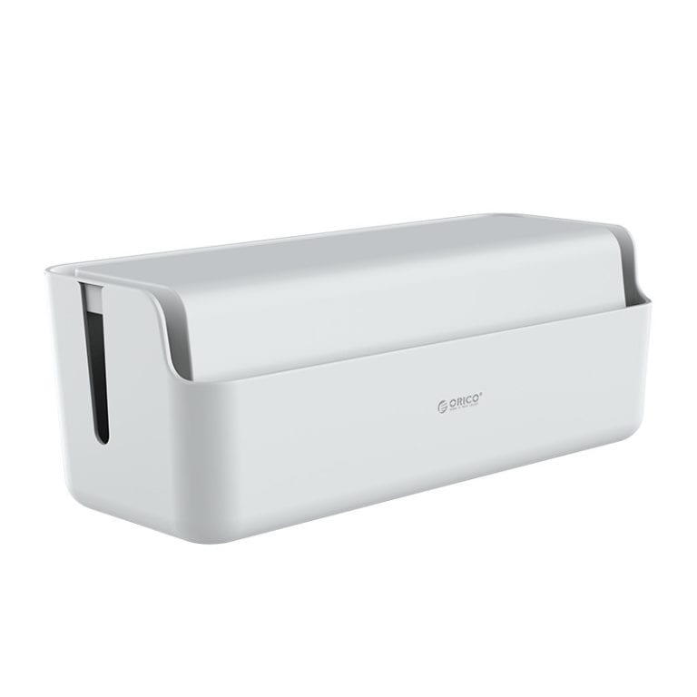 ORICO Multiplug & Surge Protector Storage Box with Device Mount – White