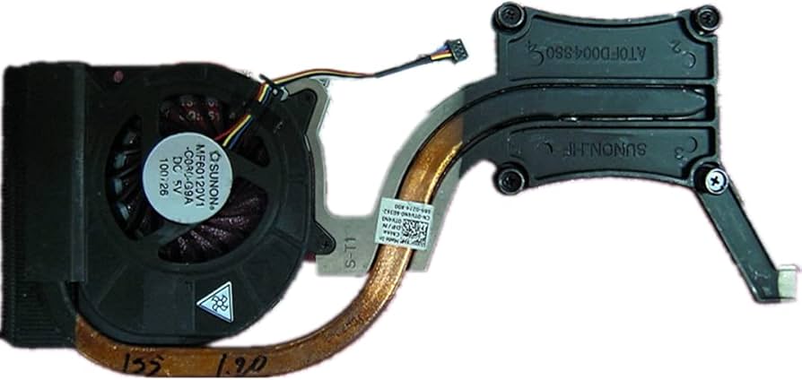 Used Replacement for Dell Latitude E6420 CPU Cooling Fan Heatsink FVJ0D 0FVJ0D MF60120V1-C070-G99 TV4N0 0TV4N0 MF60120V1-C080-G9A