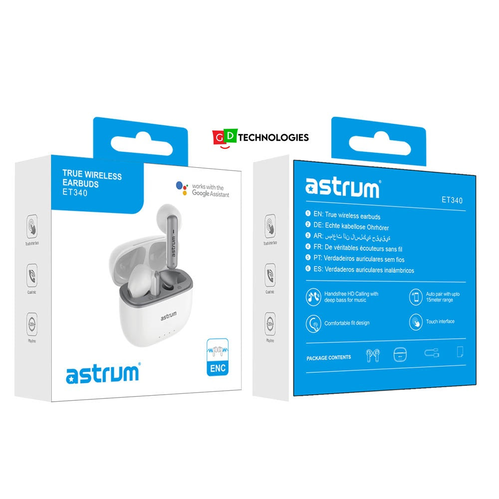 TWS BT5.1 ENC CASE AUTO PAIR WHITE