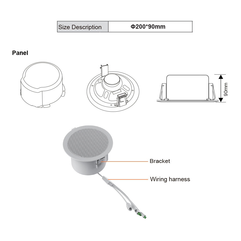 10W IP CEILING SPEAKER WITH POE+ SUPPORT