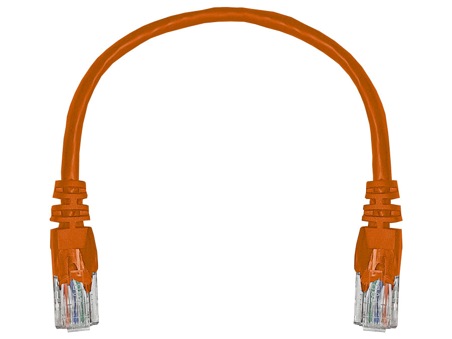 Linkbasic 22cm UTP Cat5e Flylead Orange