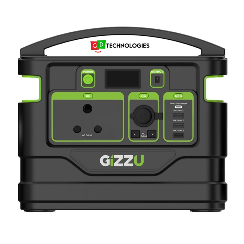 GIZZU 518Wh Portable Power Station 1 x 3 Prong SA Plug Point