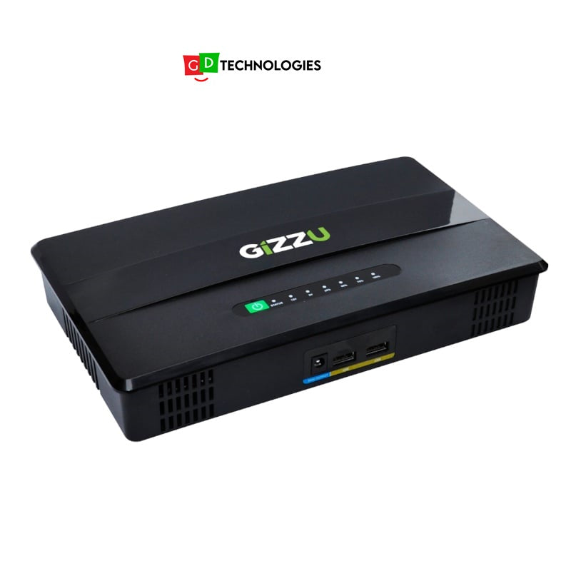 GIZZU 60W 65Wh 17600mAh Mini POE DC UPS – Black