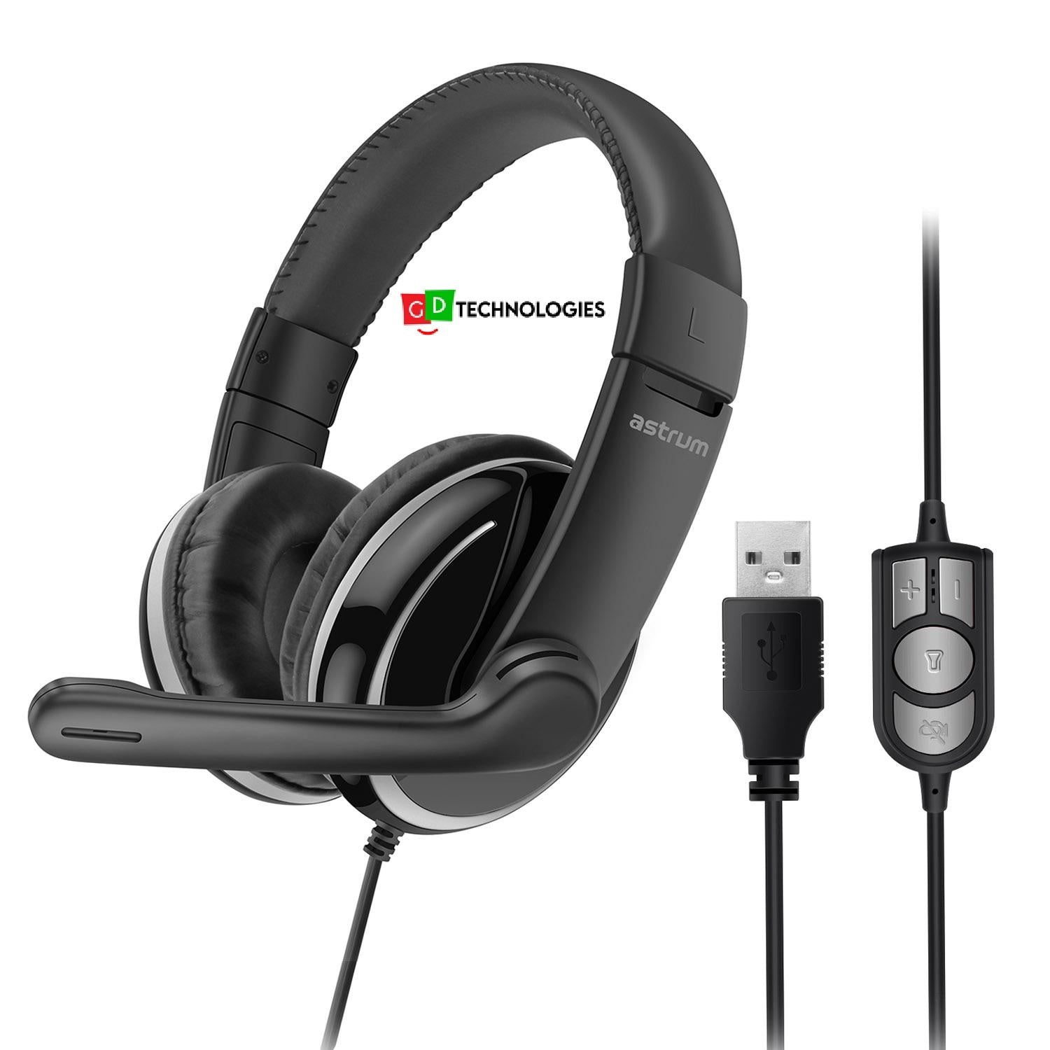 On-Ear USB Gaming Wired Headset with Mic