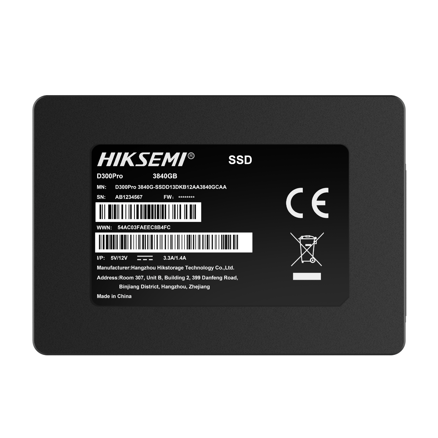 Hiksemi D300 PRO Tantalum Capacitor 3840GB SATA III Enterprise SSD – image 2
