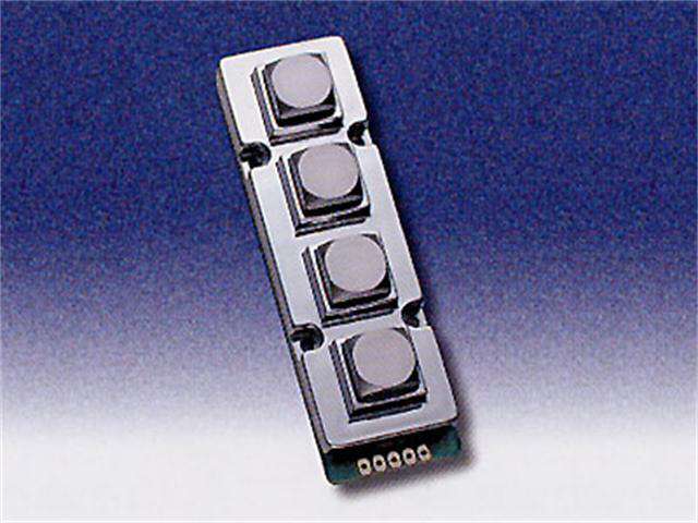 1x4 Waterproof Matrix Keypad with 4 Blank Metal Keys