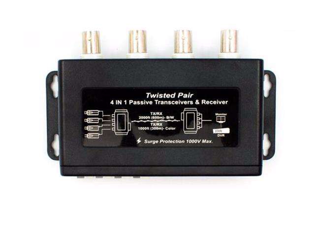 4CH Passive Balun Twisted Pair Tranceiver Set