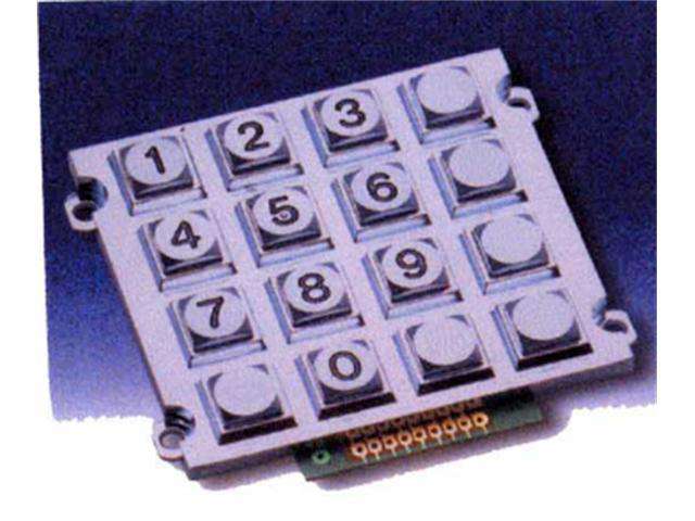 4X4 Waterproof Keypad Metal Keys