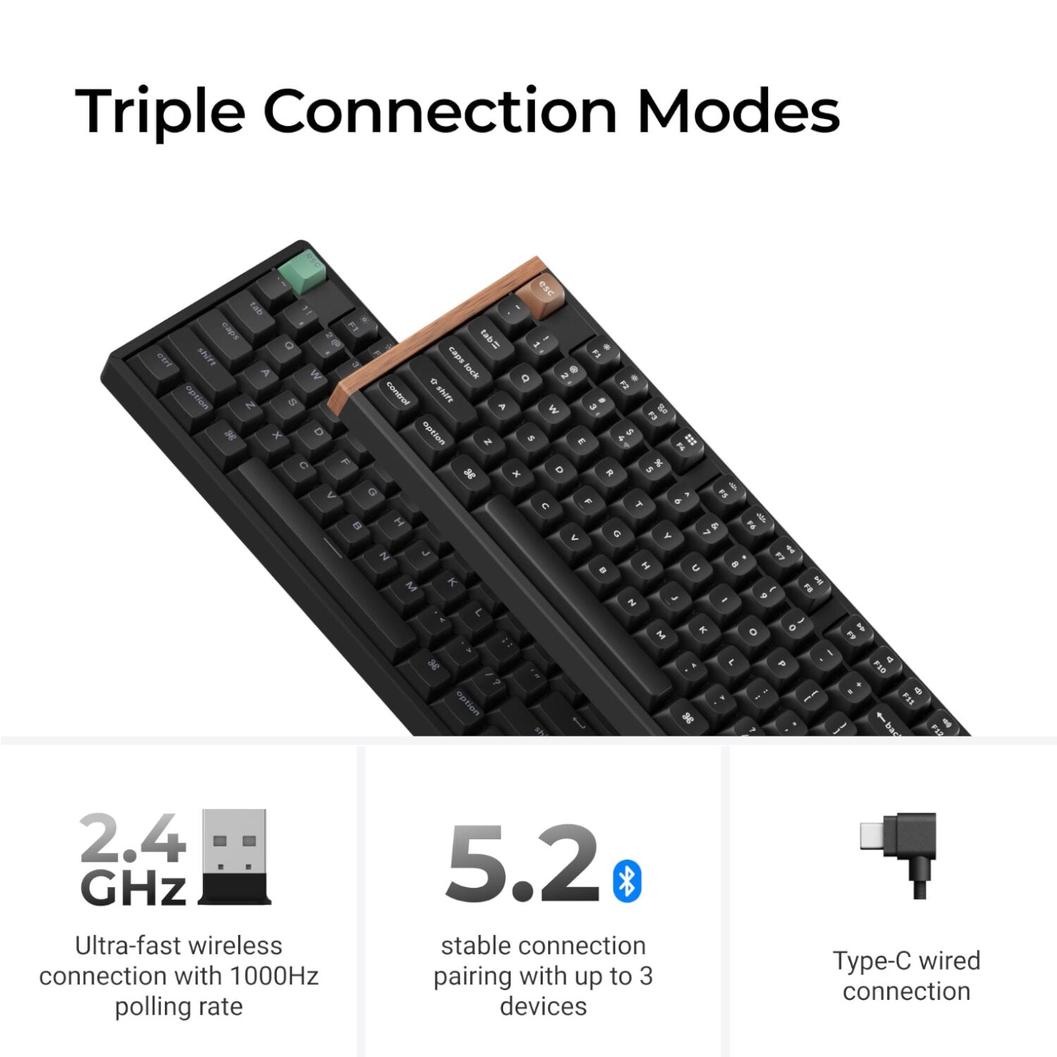 Keychron K10 HE 100% Wireless Magnetic Gaming Keyboard Nebula Switches – Black – image 5