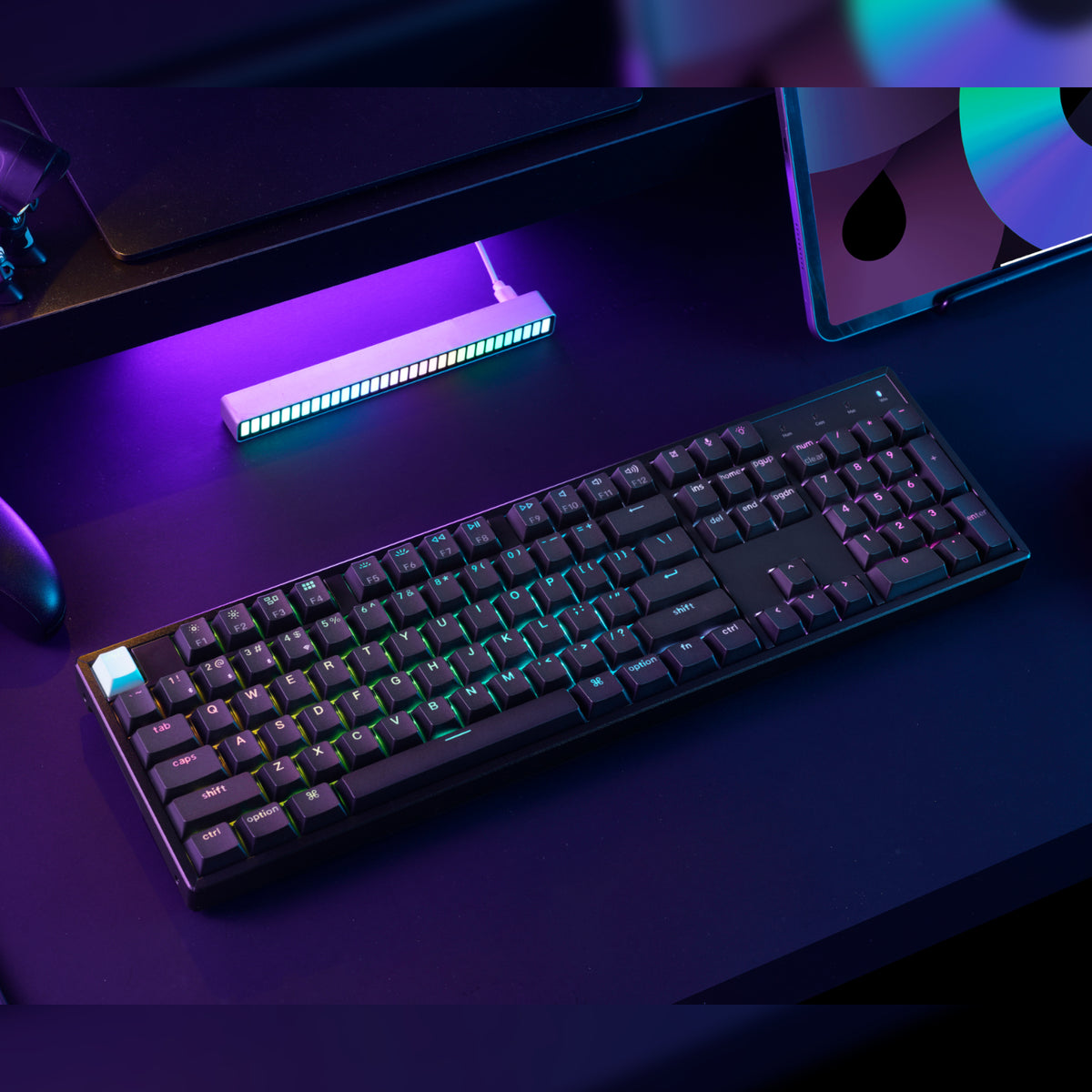 Keychron K10 HE 100% Hot-Swap Gateron Dbl-Rail Nebula Switch RGB Wireless Keyboard - Black – image 5