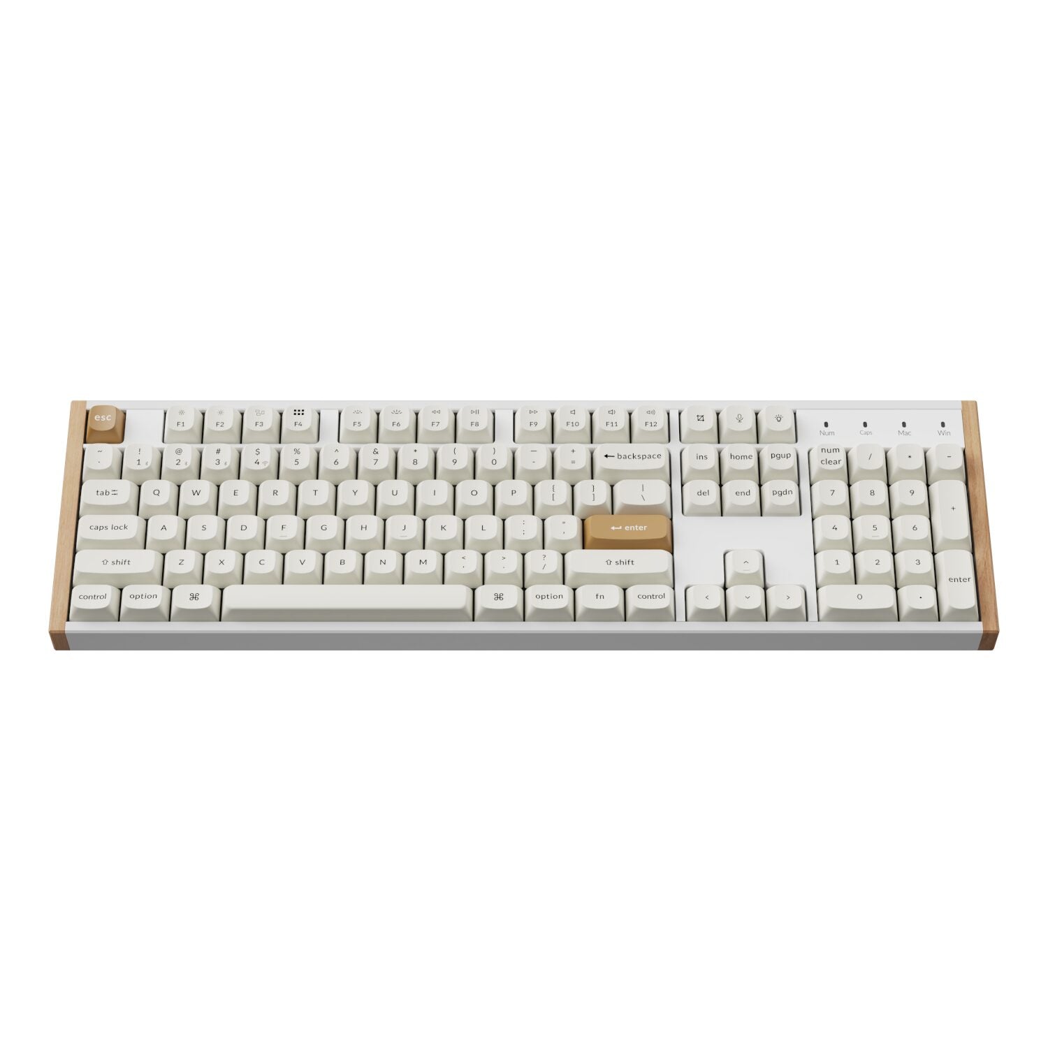 Keychron K10 HE Special Edition Full-size Hot-Swap Gateron Dbl-Rail Nebula Switch RGB Wireless Keyboard - White (Wood + Al) – image 3