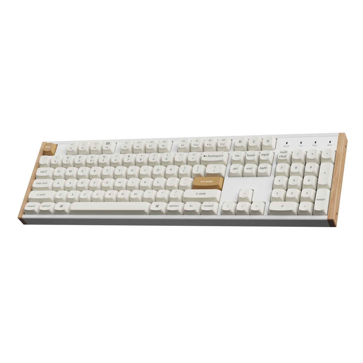Keychron K10 HE Special Edition Full-size Hot-Swap Gateron Dbl-Rail Nebula Switch RGB Wireless Keyboard - White (Wood + Al) – image 4