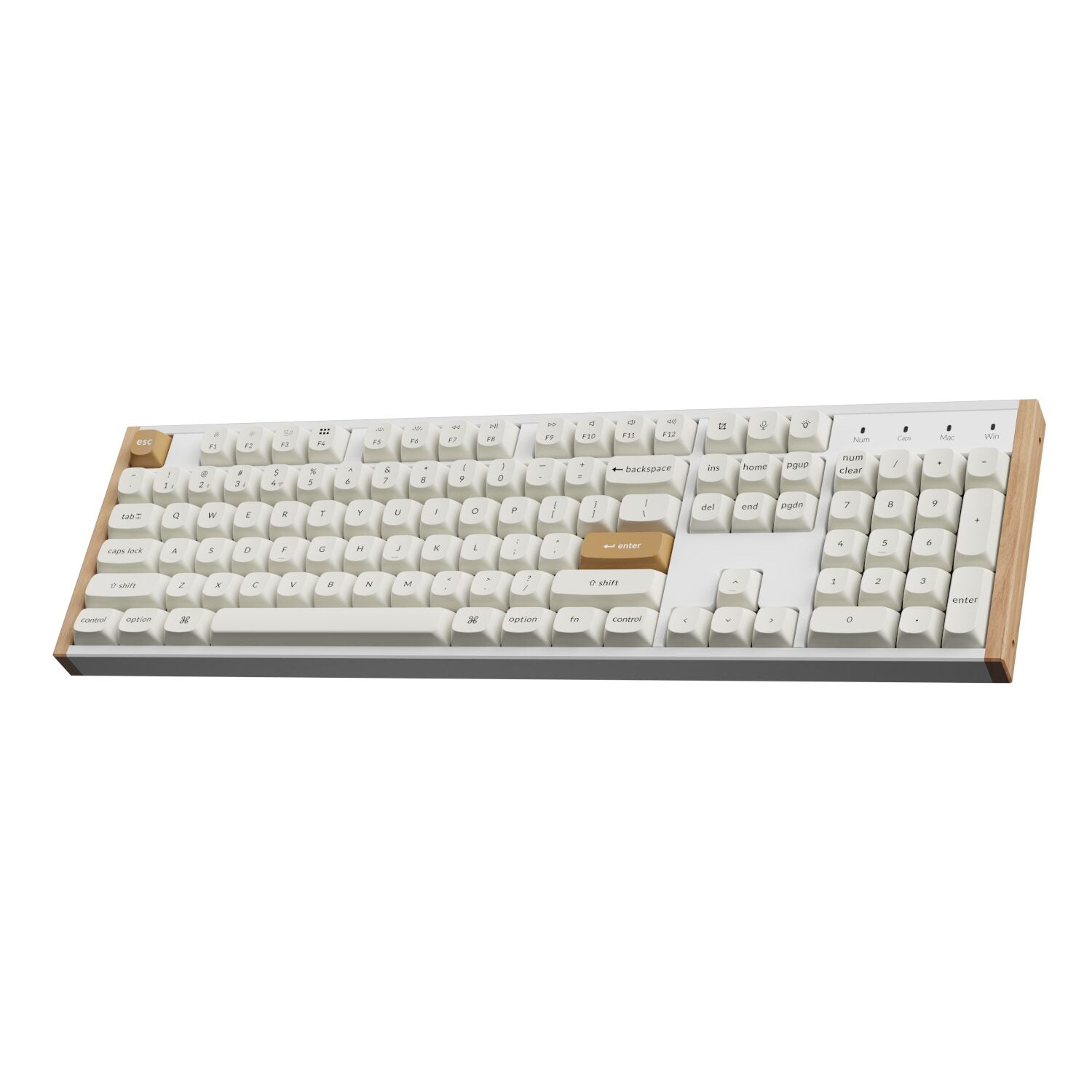 Keychron K10 HE Special Edition Full-size Hot-Swap Gateron Dbl-Rail Nebula Switch RGB Wireless Keyboard - White (Wood + Al) – image 4