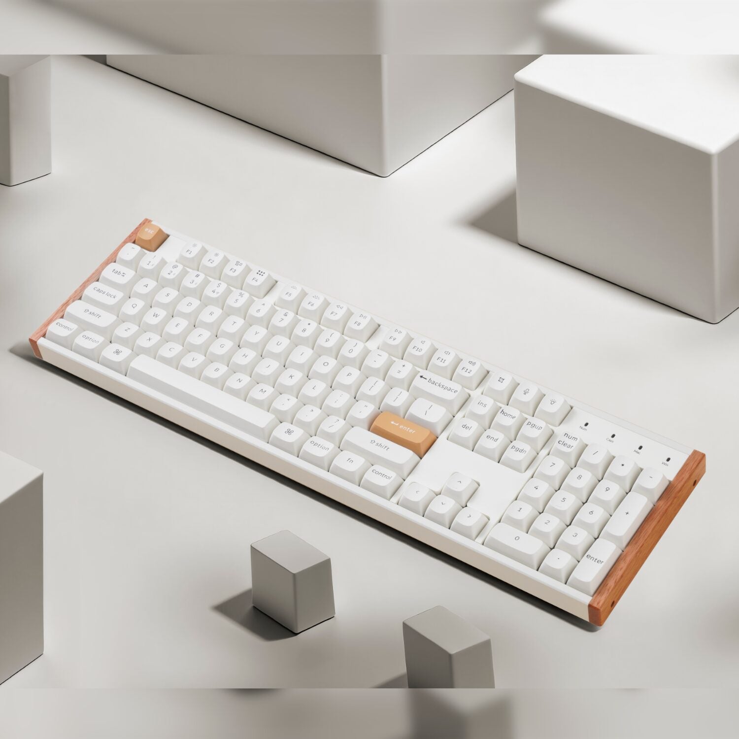 Keychron K10 HE Special Edition Full-size Hot-Swap Gateron Dbl-Rail Nebula Switch RGB Wireless Keyboard - White (Wood + Al) – image 5