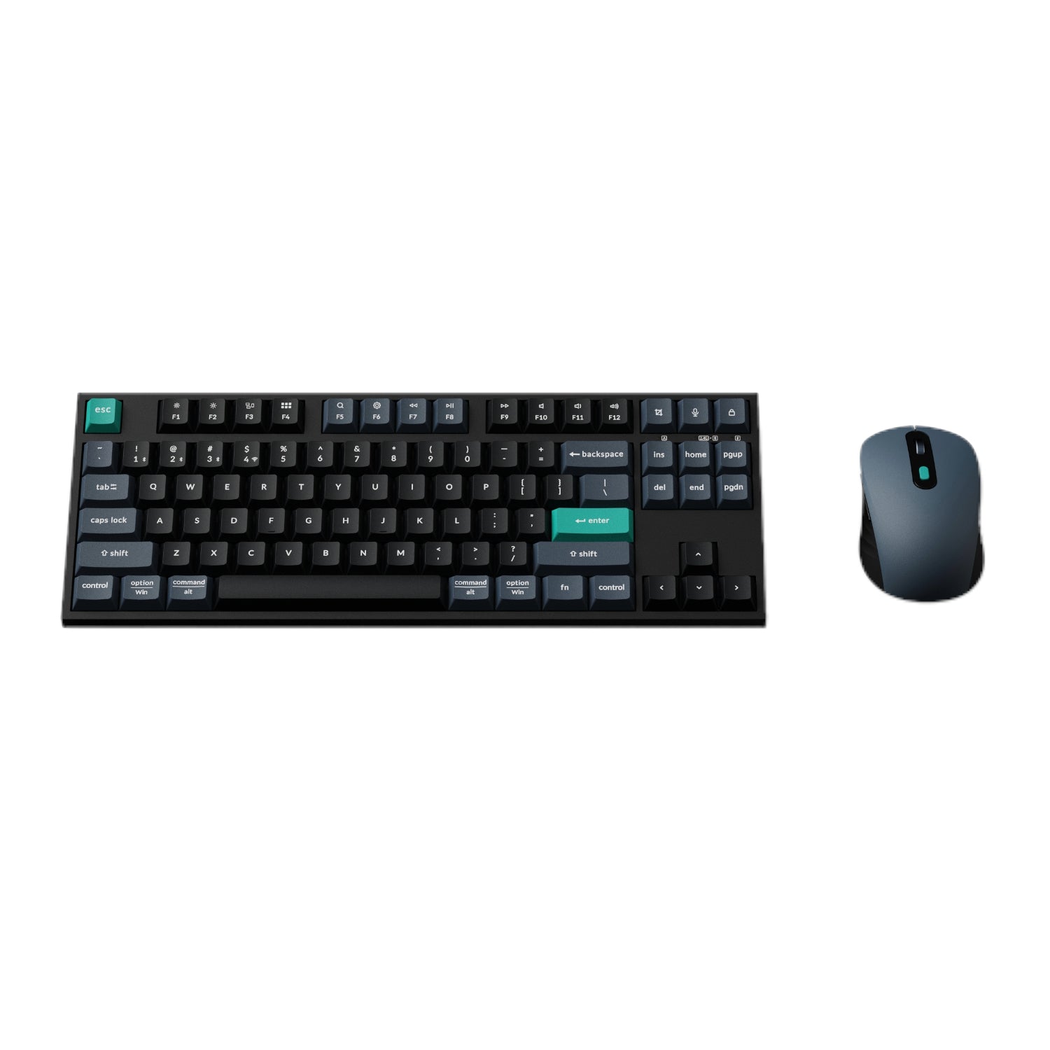 Keychron B33 80% TKL Wireless Keyboard and Mouse Combo – Black/Green – image 2