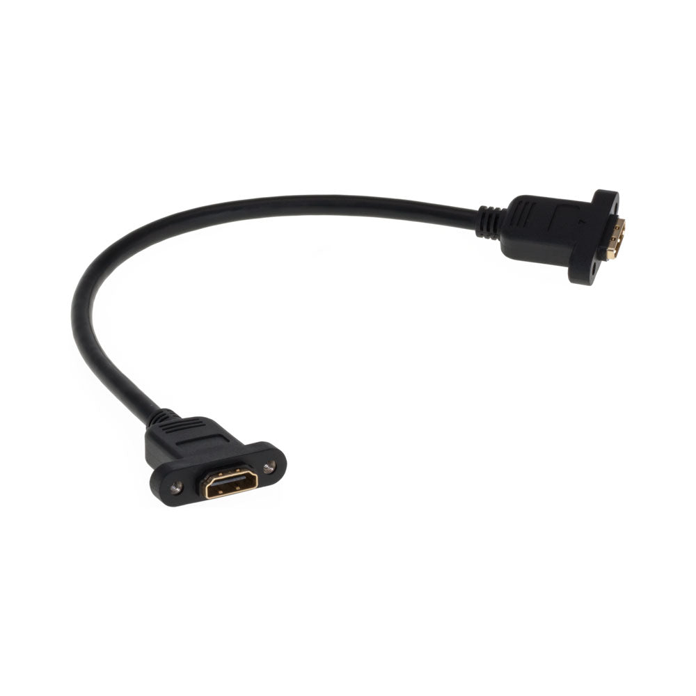 30CM HDMI FEMALE TO HDMI FEMALE - PANEL MOUNT