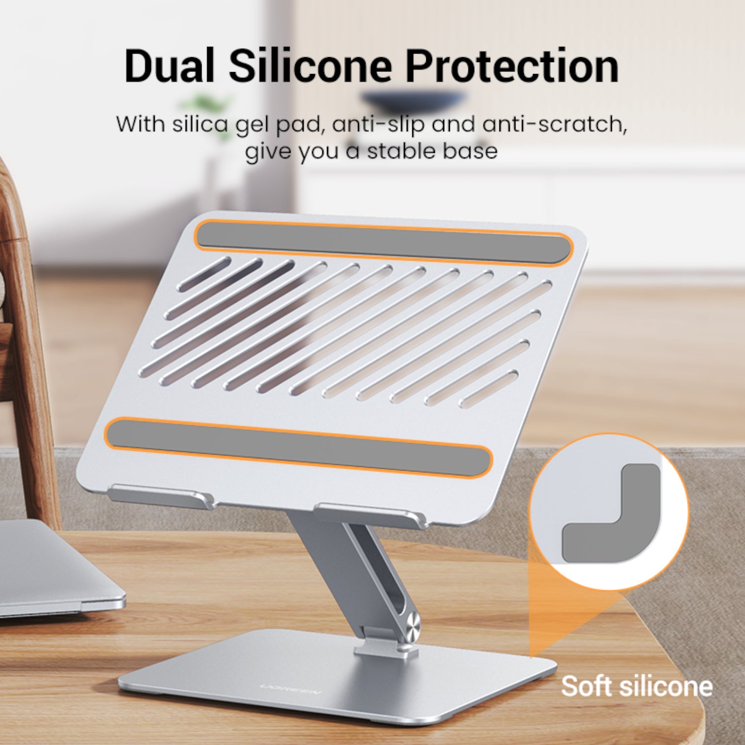 UGREEN Adjustable Laptop Stand (Silver) – image 2