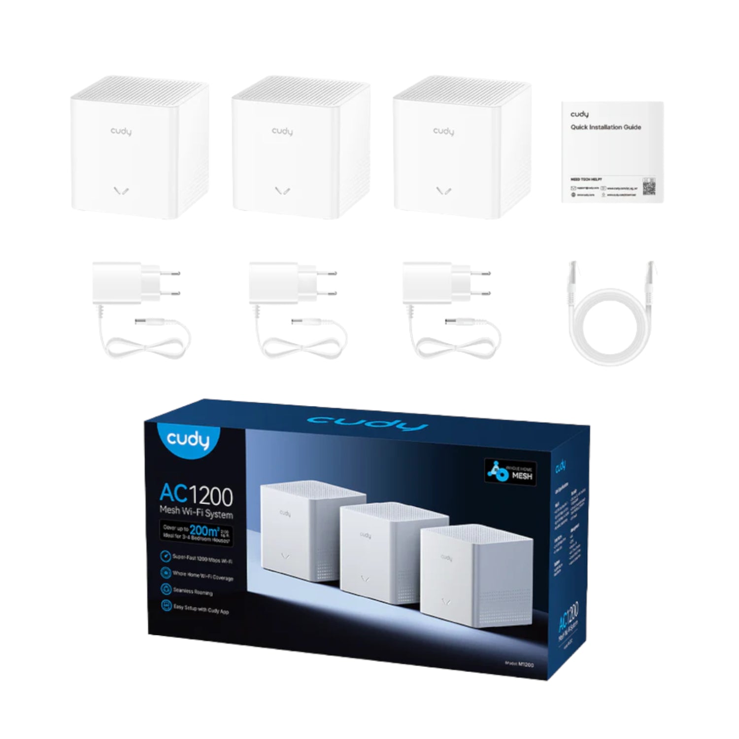 Cudy AC1200 Mesh Wi-Fi System (V2) - 3Pack – image 4