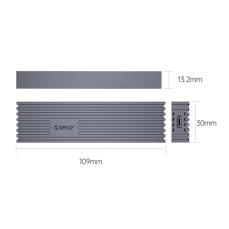 ORICO SSD ENCL TYPEC M.2 B|M-KEY GY