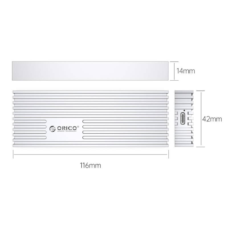 ORICO SSD ENCL TYPEC M.2 NVME B|M-KEY SV