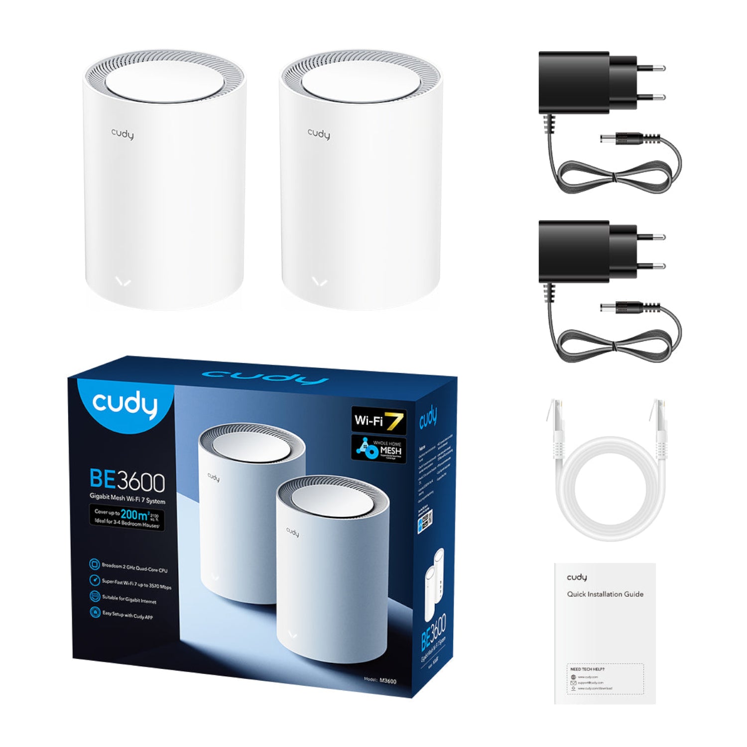 Cudy BE3600 Gigabit Mesh Wi-Fi 7 System – 2 Pack – image 5